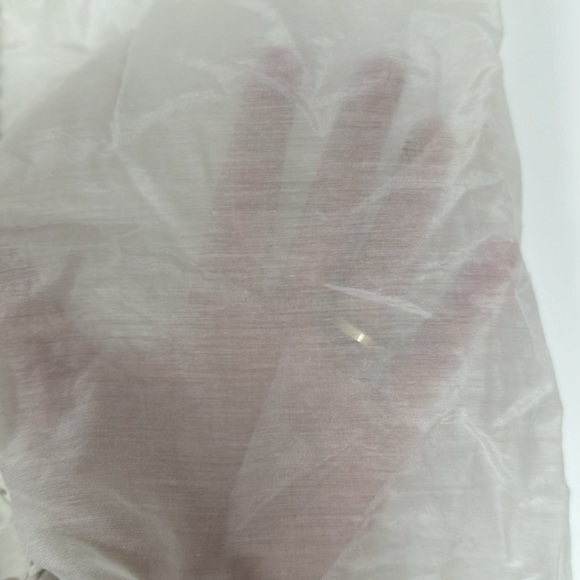 Ann Taylor petite white botton up blouse with gorgous detail sheer xxs PTP 17 - Picture 4 of 4